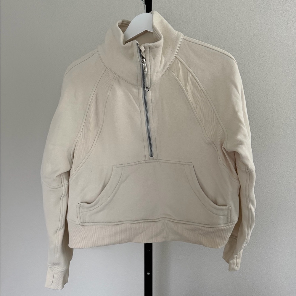 Lululemon Scuba Oversized Half-Zip Ivory sweatshirt
